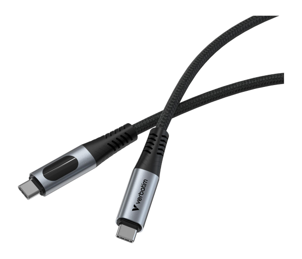 VERBATIM Sync & Charge Cable USB-C to USB-C 240W 40 Gbps Display 120 - 1340218 - zdjęcie 2